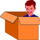 Child in a box vector clipart