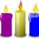 Colored Candles Vector Clipart