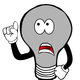 Confused Idea Lightbulb Vector Clipart
