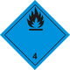 Danger when Flammable Sign Vector Clipart