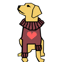 Dog in Valentine's Day Shirt Vector Clipart