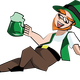 Drunk and Wasted Leprechuan Vector Clipart