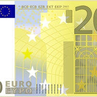 Euro 200 note vector clipart