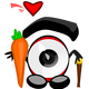 Eyeball and Carrot Love Vector Clipart