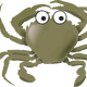 Gray Crab Vector Clipart