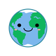 Kawaii Earth Vector Clipart