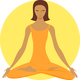 Meditating Buddhist Women Vector Clipart