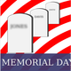 Memorial Day tombstones honoring American veterans