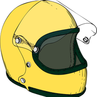 Motorcycle Crash Helmet Vector Clipart