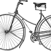 Old Bicycle vector clipart