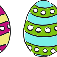 Painted Easter Eggs vector clipart