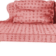 Pink Couch Vector Clipart