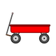 Red Wagon Vector Clipart