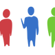 Three Different colored humans vector clipart