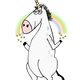 Unicorn with Rainbow vector clipart