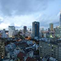 Skyline and Cityscape in Saigon, Vietnam