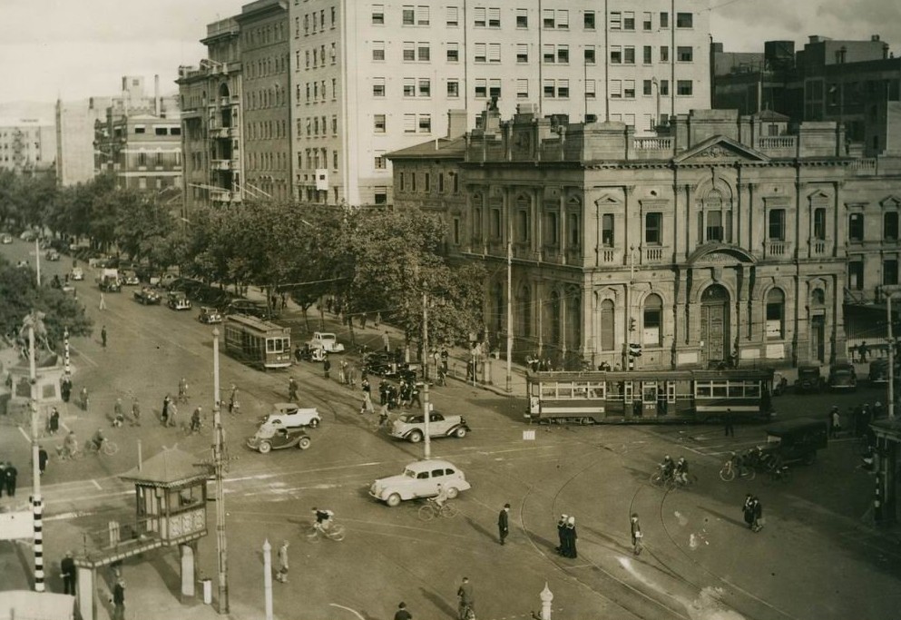 1938 View of Streets of Adelaide, Southern Australia image - Free stock ...