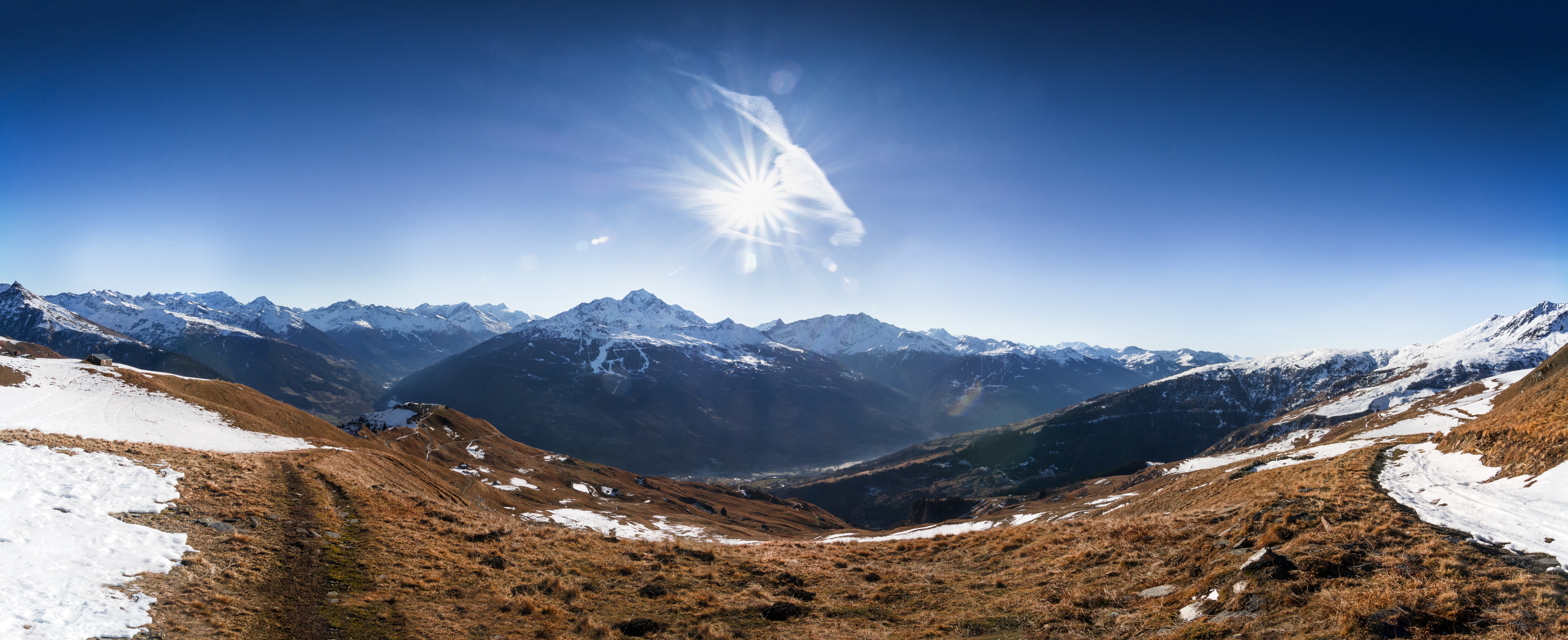 Panoramic of the French Alps  image Free stock photo 