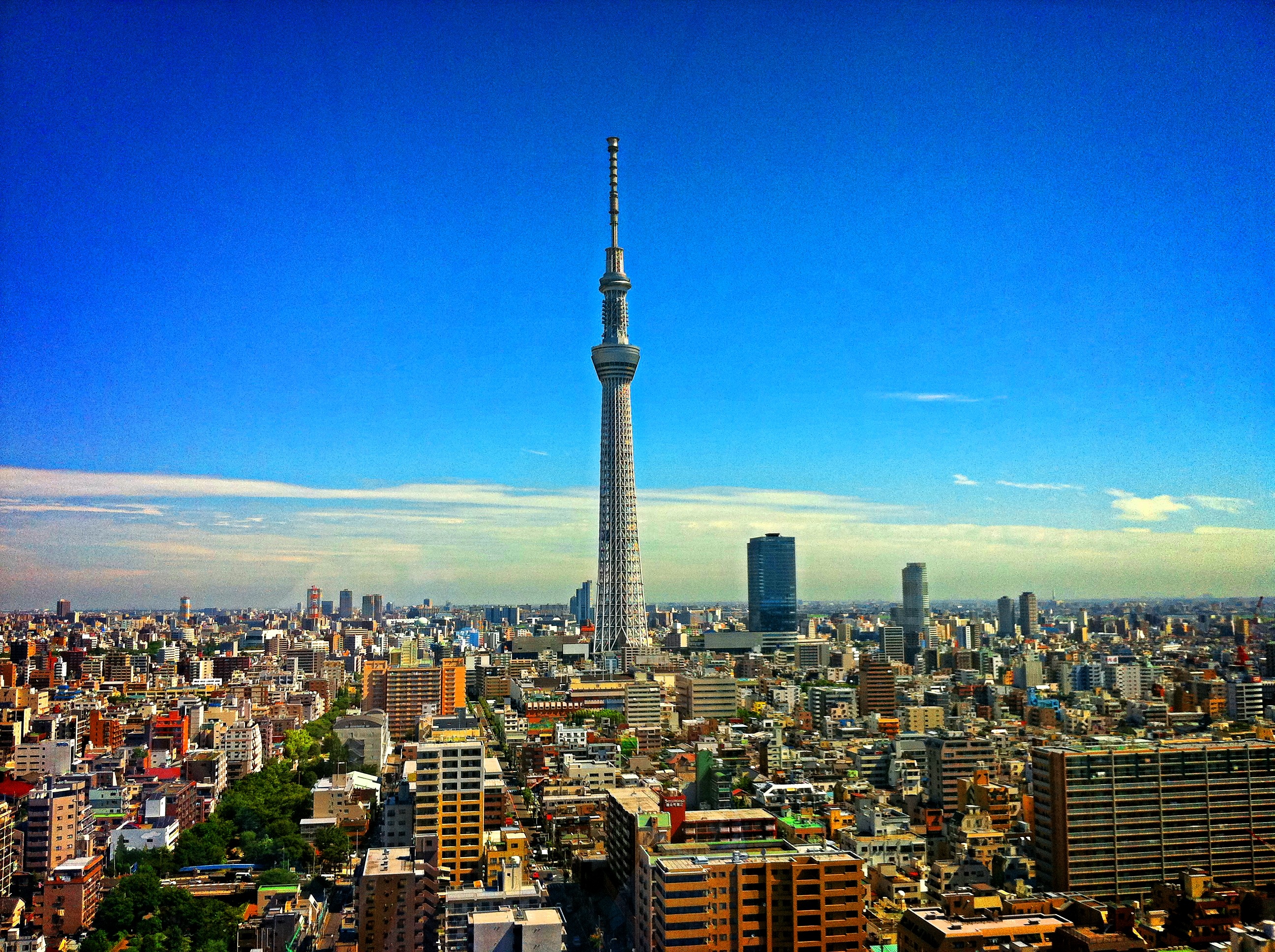 Cityview with skyree in the middle in Tokyo, Japan image - Free stock photo - Public Domain 
