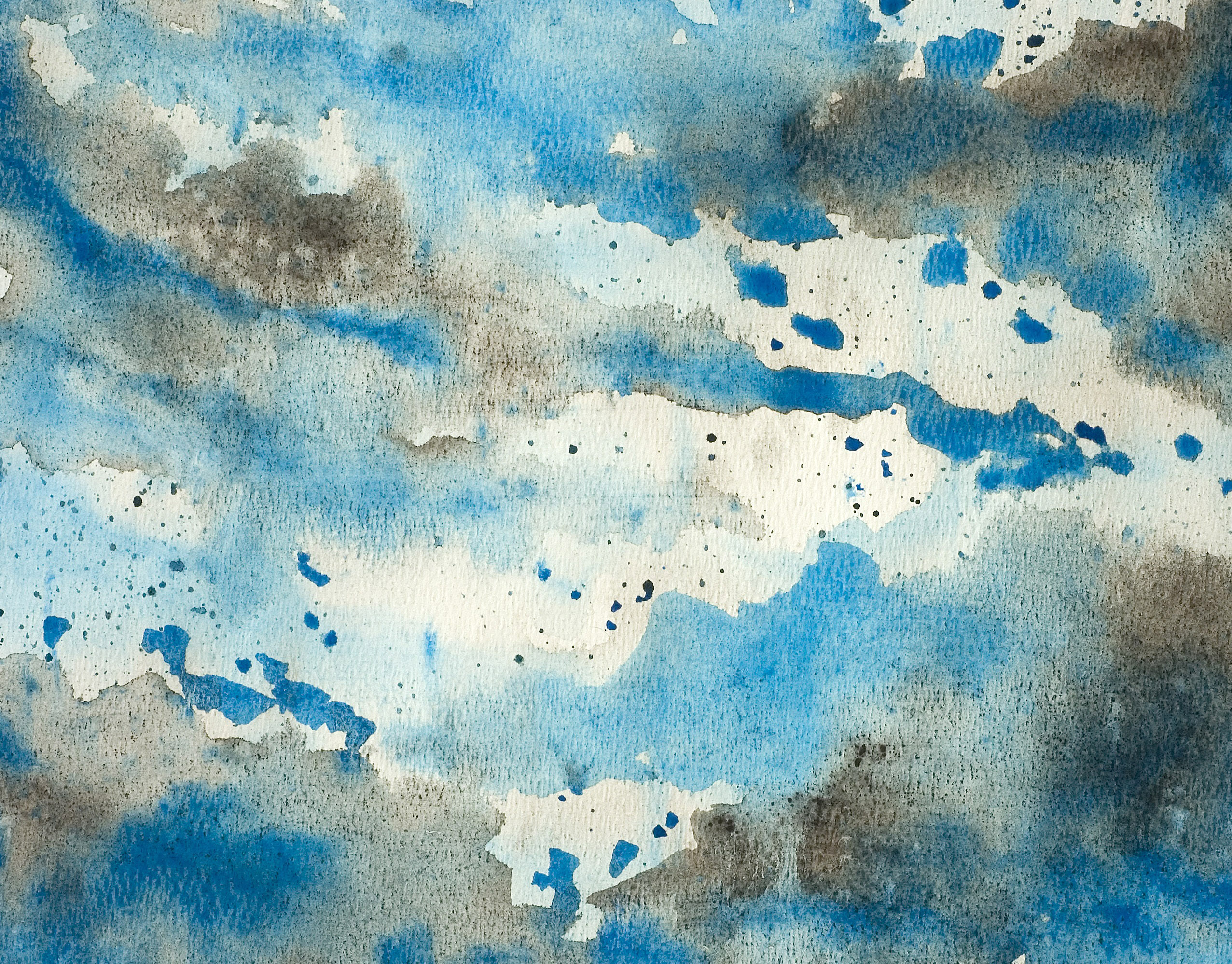 Blue Watercolor Background image - Free stock photo - Public Domain