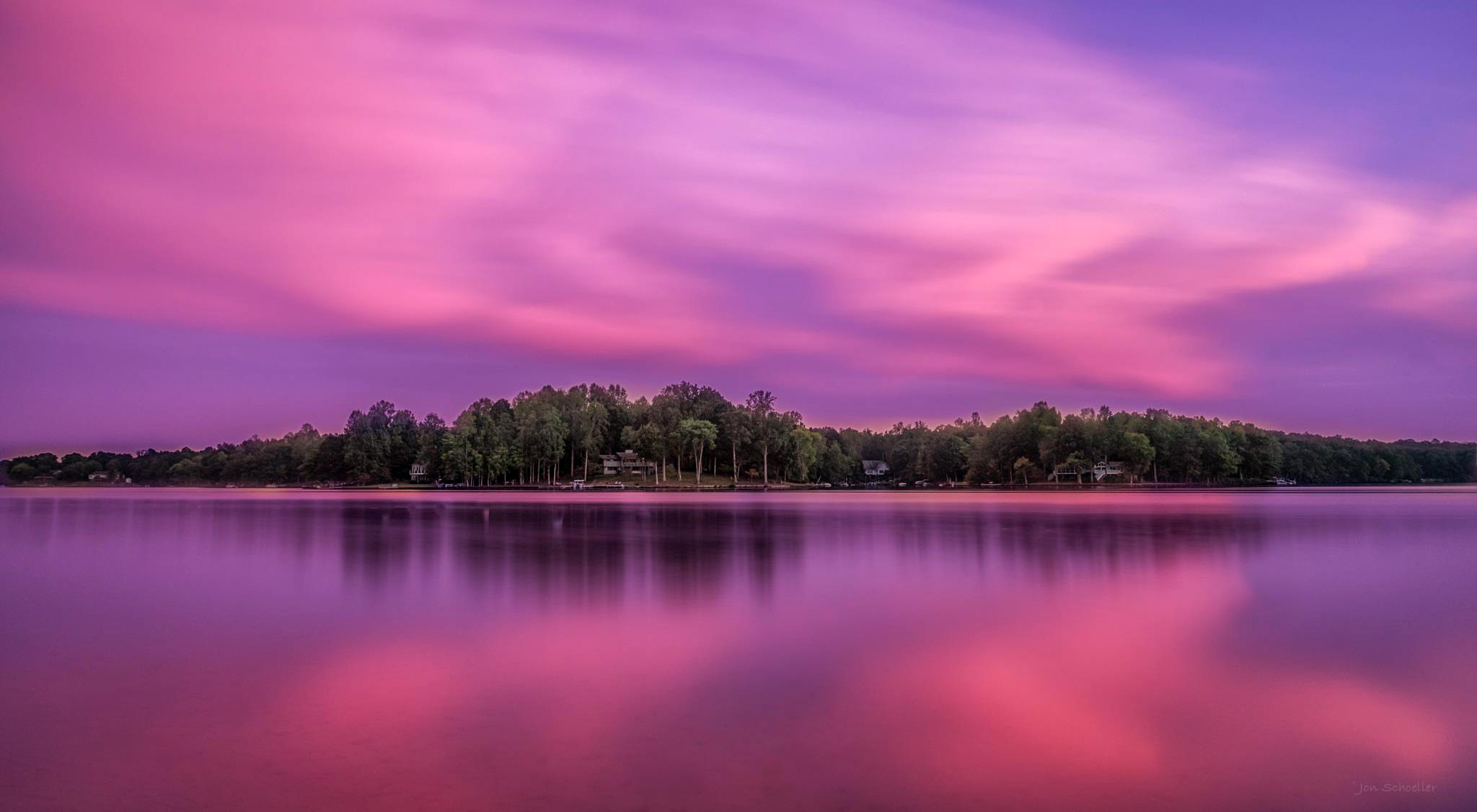pink sunset lake photograph Digital Download sky purple clouds landscape  colorful nature printable photography