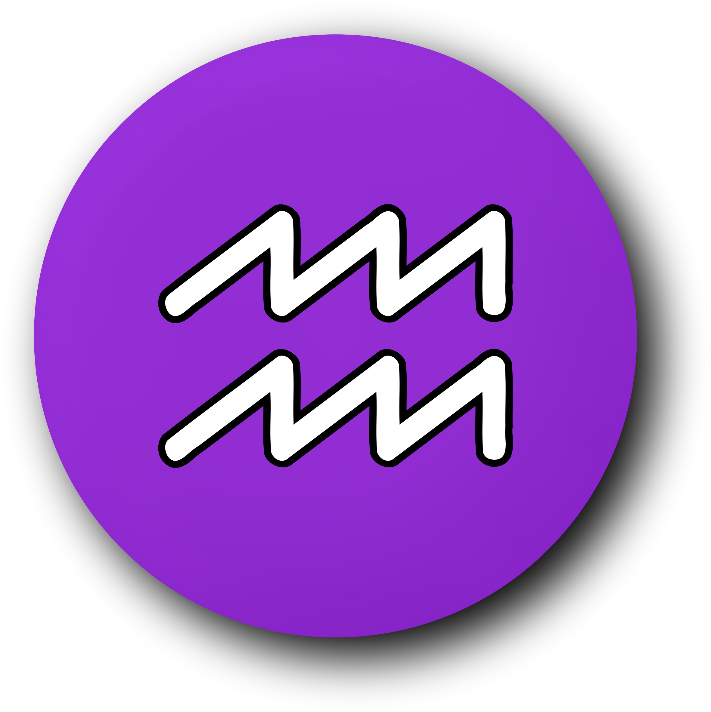 Aquarius Symbol Vector Clipart 