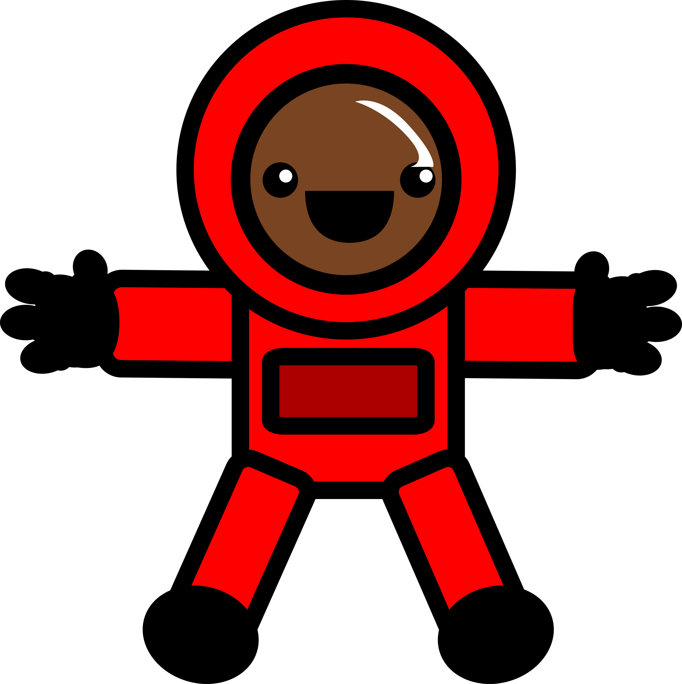 Astronaut in Red Space Suit vector clipart image - Free stock photo