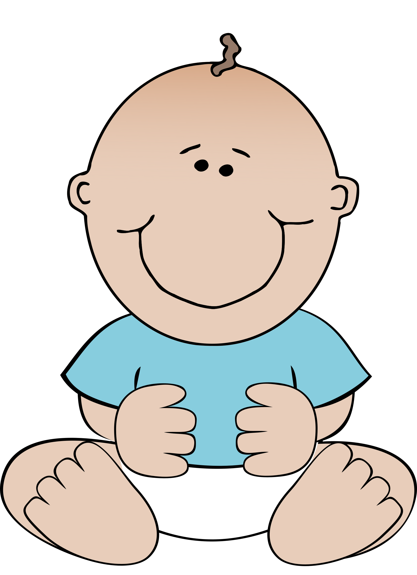 Baby Boy Sitting Vector Clipart image - Free stock photo ...