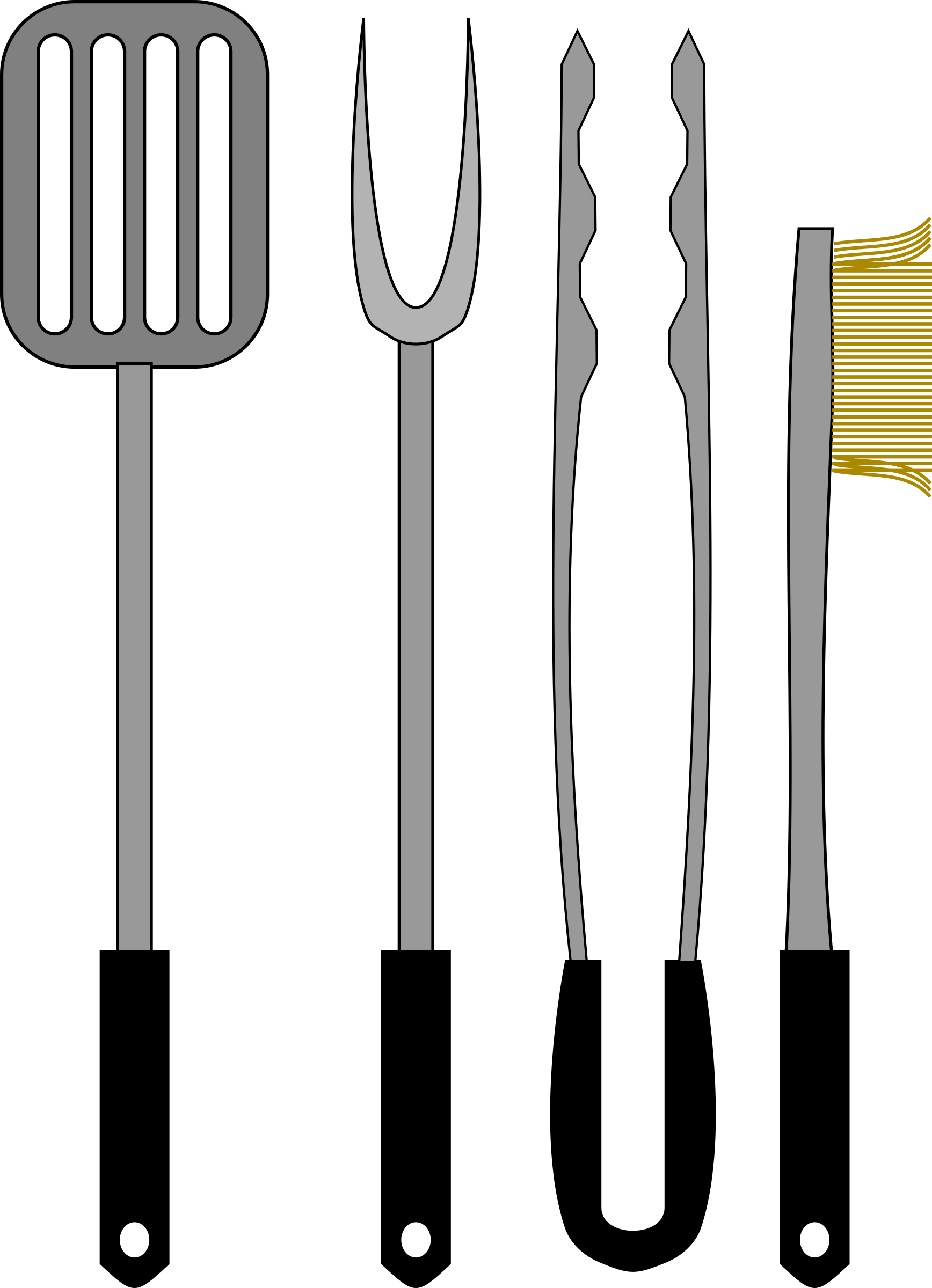 bbq utensils vector