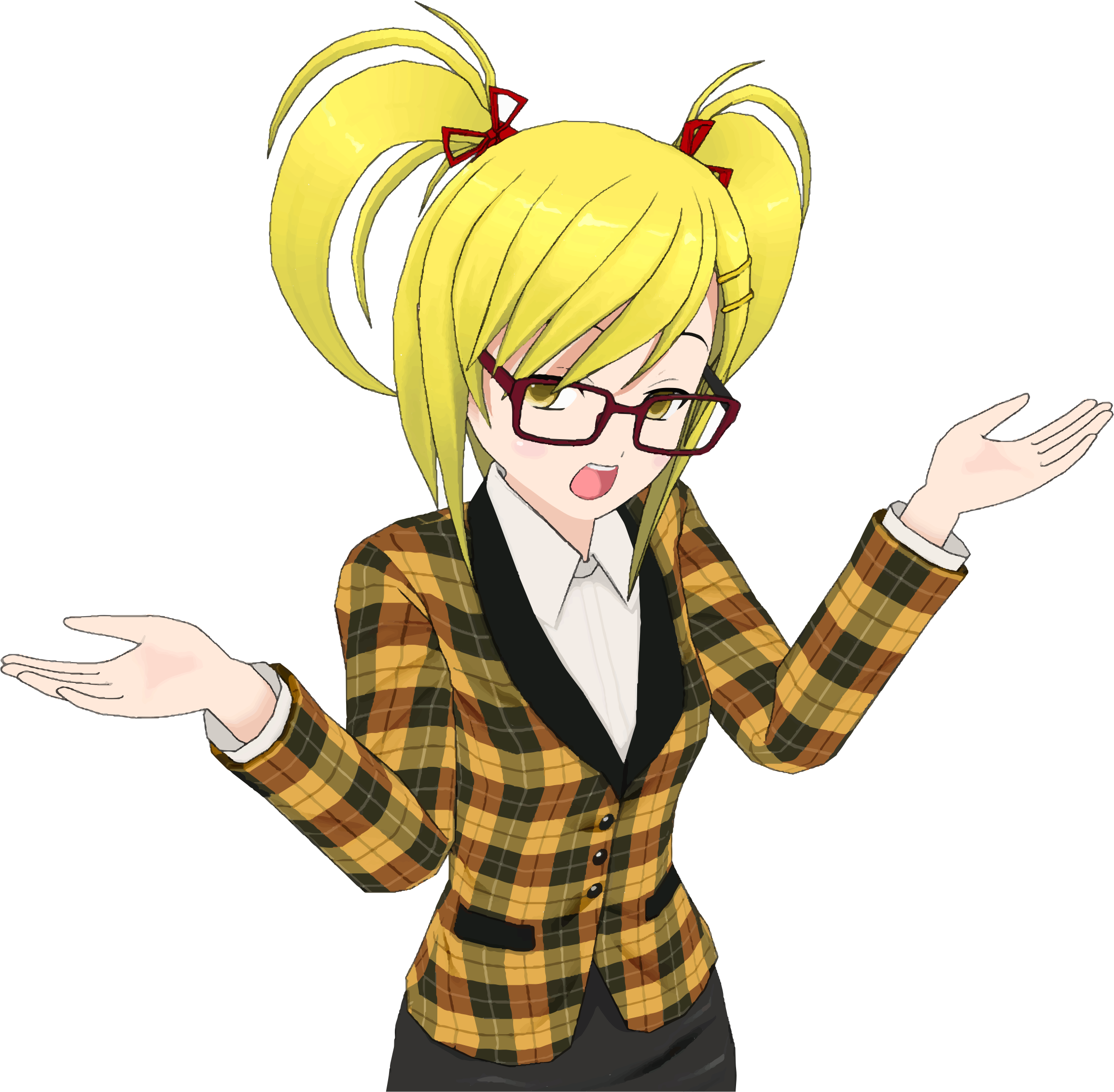 Blonde Anime Girl Vector Clipart image - Free stock photo - Public