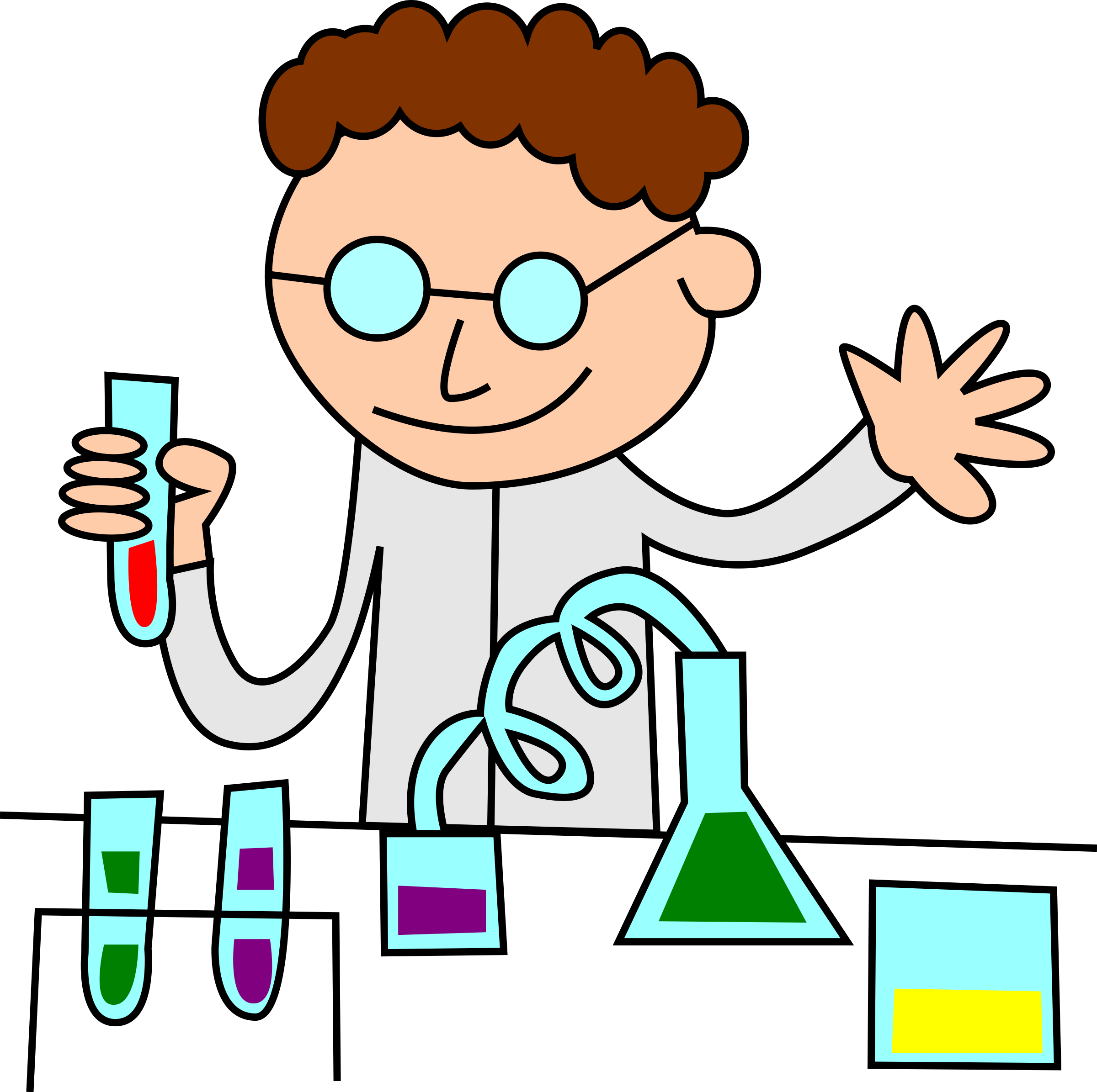 Chemist In Lab Vector Clipart Png