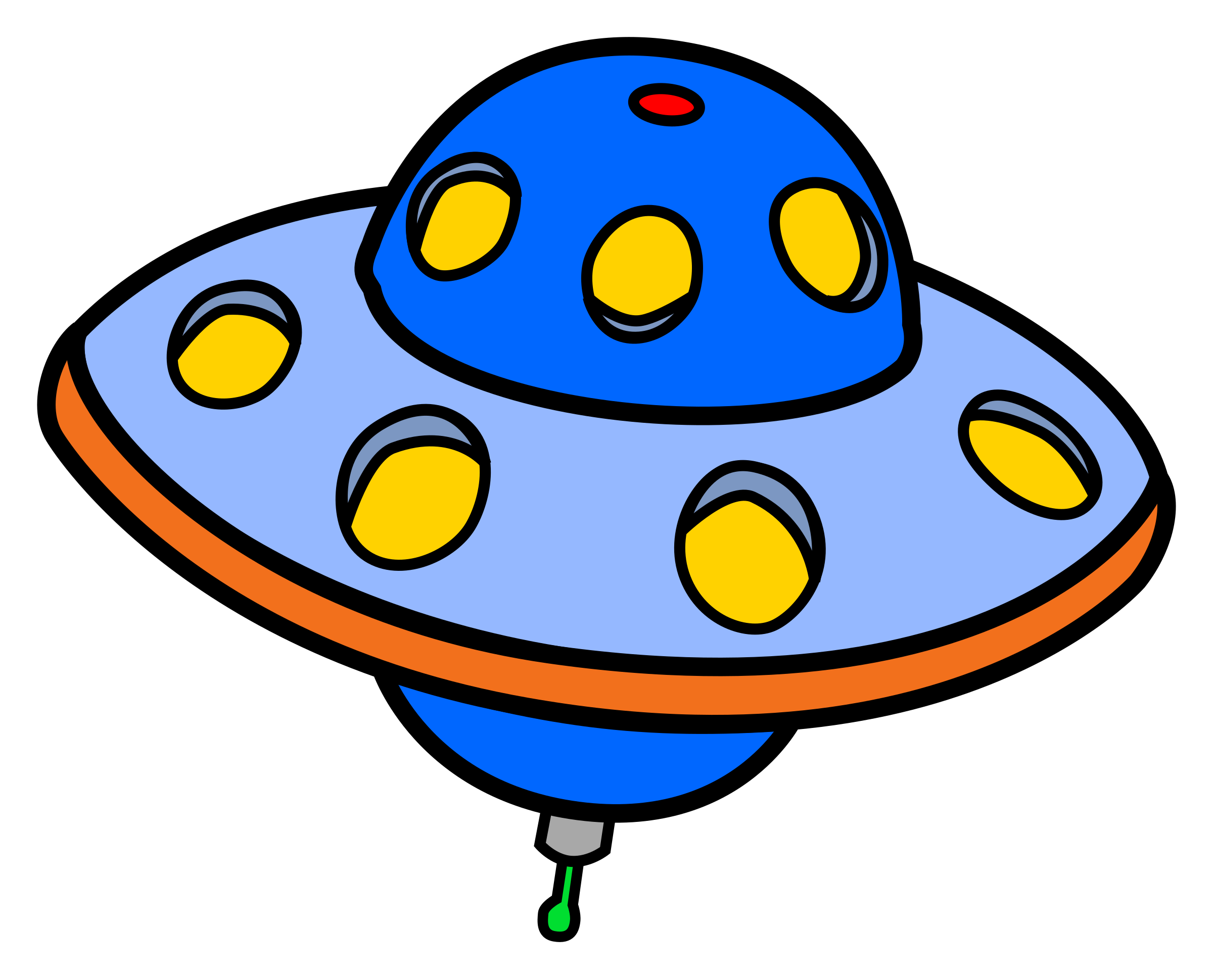 Flying Saucer UFO vector clipart image - Free stock photo - Public