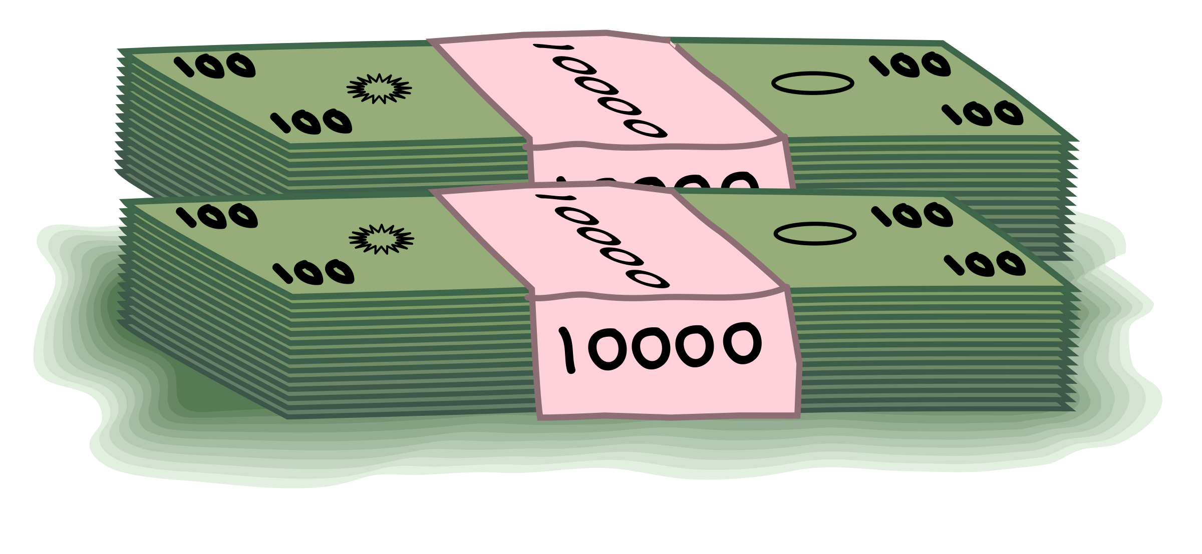 stack of 100 dollar bills clipart