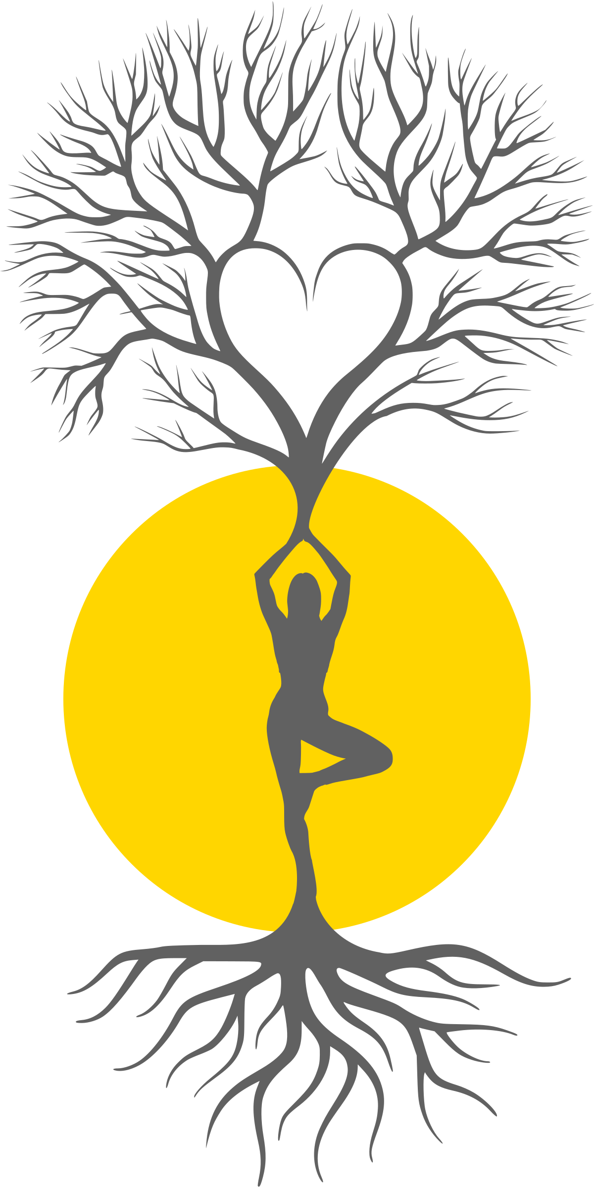 Yoga Tree Silhouette Vector Clipart image - Free stock photo