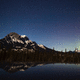 Mountain scenic night landscape with stars in Jasper National Park ...