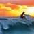 Man surfing a wave at sunset image - Free stock photo - Public Domain ...