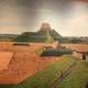 Half Picture Of Ancient Cahokia At Cahokia Mounds, Illinois Image ...