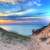 Lake Superior between the dunes at Pictured Rocks National Lakeshore ...