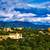 Landscape With Houses With Lots Of Clouds In Santa Fe, Clouds Image 