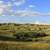 Grassland landscape with badlands in the distance at Theodore Roosevelt ...