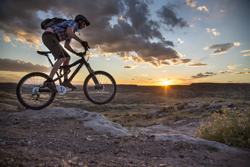 Mountain Biking at Sunset at McCoy Flats image - Free stock photo ...