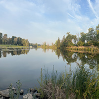 Panoramic of Fox River at Princeton