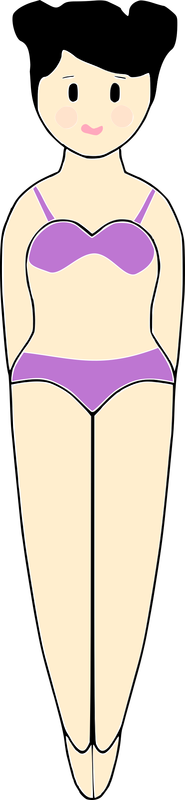 Girl in Purple Bathing Suit Vector Clipart image - Free stock photo