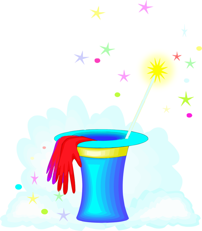 Download Magic Hat and Wand vector clipart image - Free stock photo ...